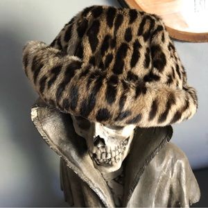 Real fur Ocelot vintage hat 40’s era